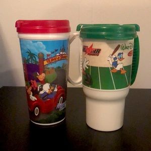 (2) Disney Parks refillable cups Vintage